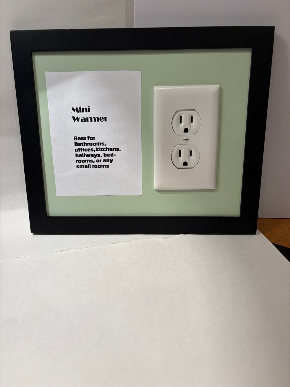 Mainstays Black Framed Wall Plate Display with White Outlet